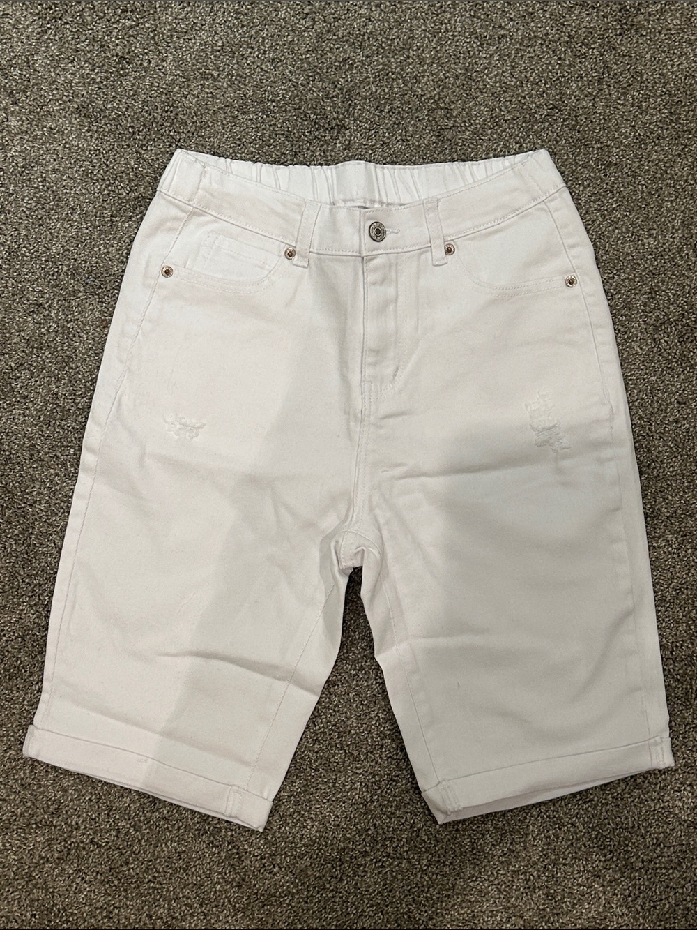 Women’s White Denim Jean Shorts - Clean Classic Style